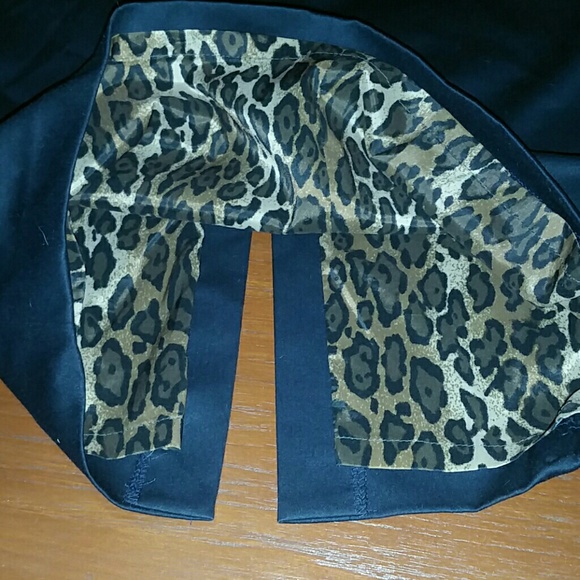 Navy Blue Khaki Skirt - Picture 2 of 3